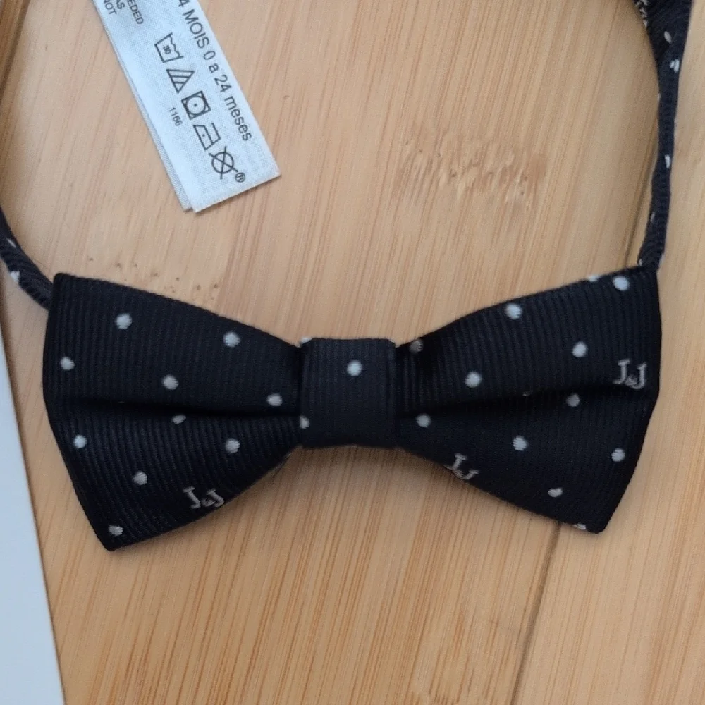 NWT Janie and Jack Navy Bow Tie with White Dots